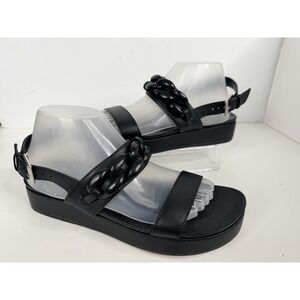 SO® Women's Edith 2-Band Slingback Sandals – Black‎ – Size 8.5